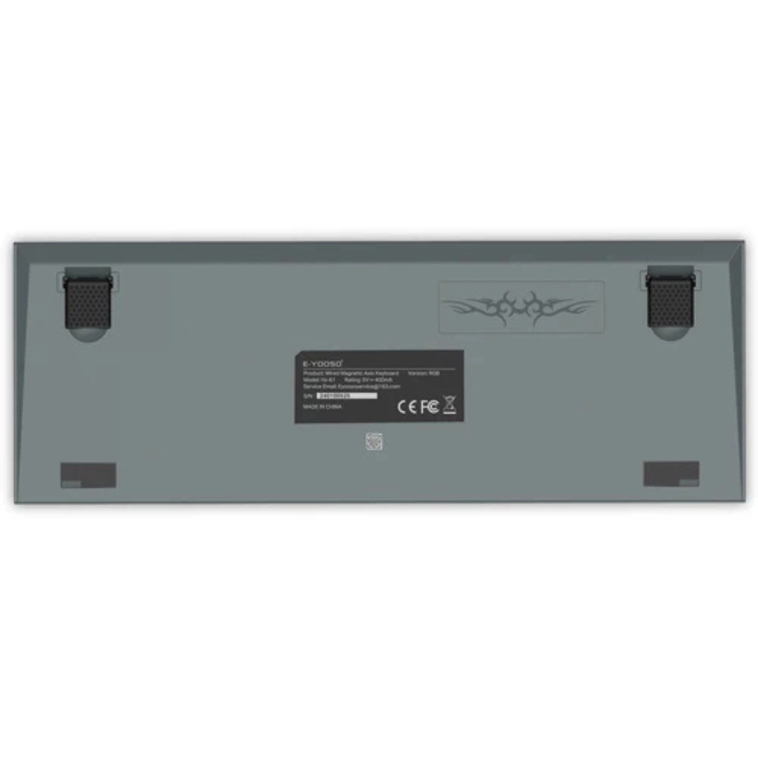 E-YOOSO HZ-61 RGB 61-Keys Hot-Swappable Mechanical Keyboard Gray/ Black - Image 7