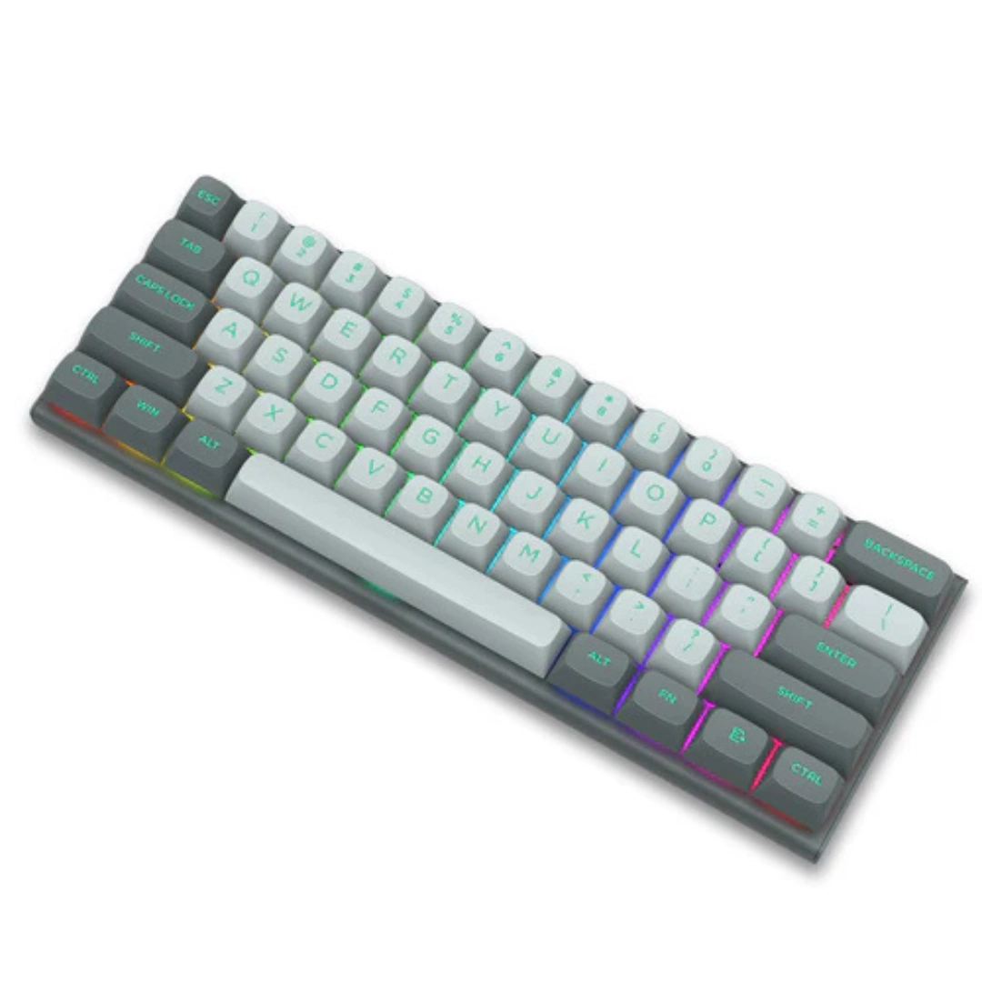 E-YOOSO HZ-61 RGB 61-Keys Hot-Swappable Mechanical Keyboard Gray/ Black - Image 6