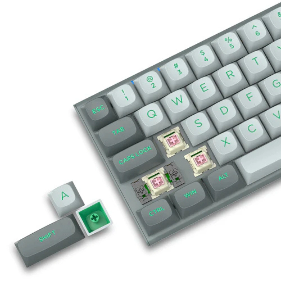 E-YOOSO HZ-61 RGB 61-Keys Hot-Swappable Mechanical Keyboard Gray/ Black - Image 4