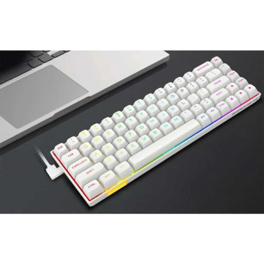 E-YOOSO HZ-68 RGB 68-Keys Hot-Swappable Mechanical Keyboard White - Image 7