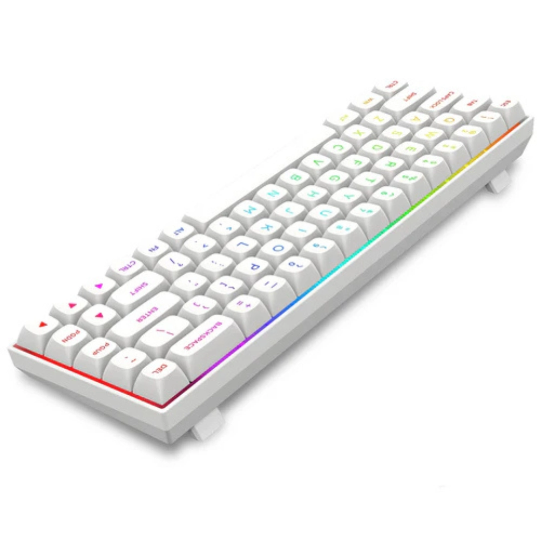 E-YOOSO HZ-68 RGB 68-Keys Hot-Swappable Mechanical Keyboard White - Image 2