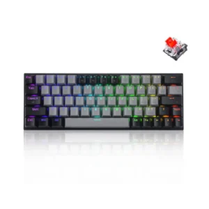 E-YOOSO Z-11 Tri-Mode RGB 63 Keys Hot Swappable Mechanical Keyboard Black/Grey