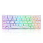E-YOOSO Z-11 Tri-Mode RGB 63 Keys Hot Swappable Mechanical Keyboard White