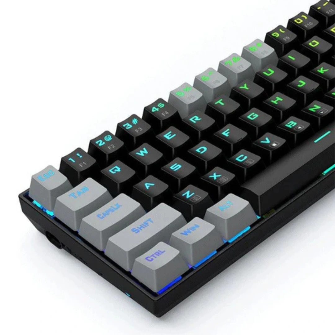 E-YOOSO Z-686 RGB 68-Keys Hot Swappable Mechanical Keyboard Grey/Black - Image 3
