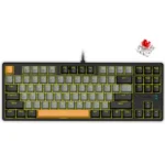 E-Yooso Z-87 Yellow Single Light 87 Keys Wired Mechanical Keyboard Grey/Black/Orange