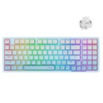 E-Yooso Z-94 Tri-Mode RGB 94-Keys Hot-Swappable Mechanical Keyboard White/Blue