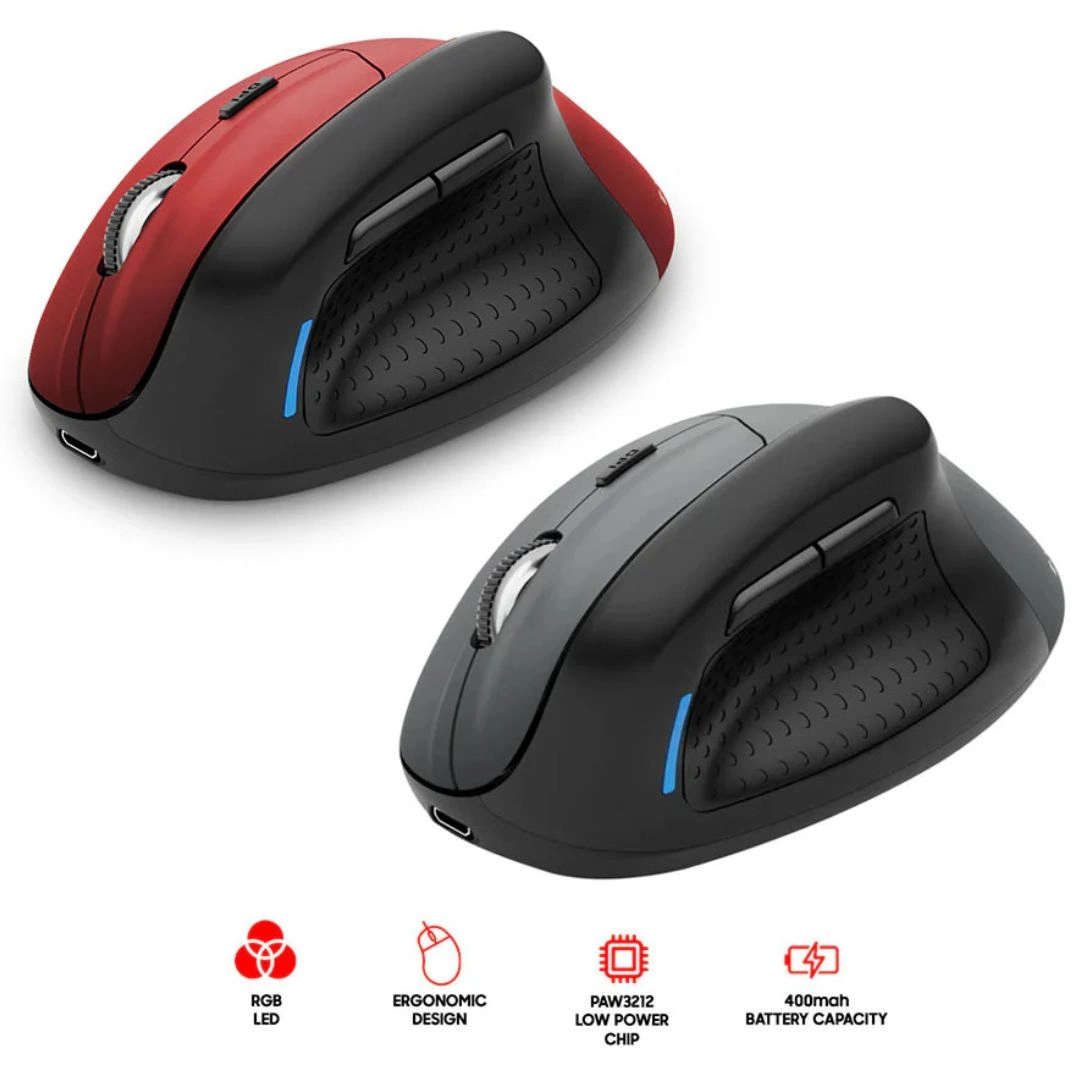 E-YOOSO X-45 Tri-Mode Wireless Ergonomic Mouse Black - Image 6