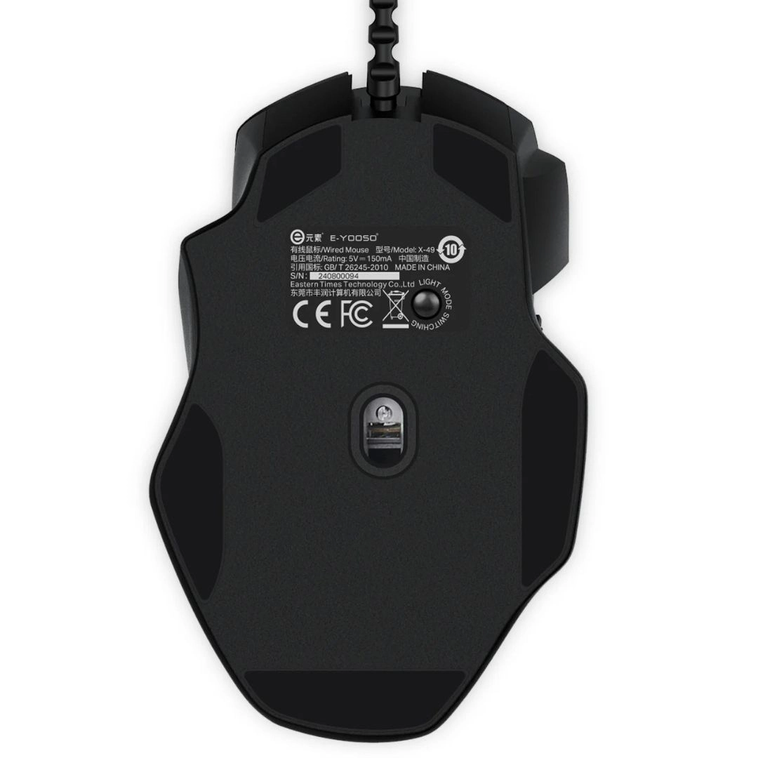 E-YOOSO X-49 RGB Wired Gaming Mouse with 6 DPI & Ergonomic Design - Image 9