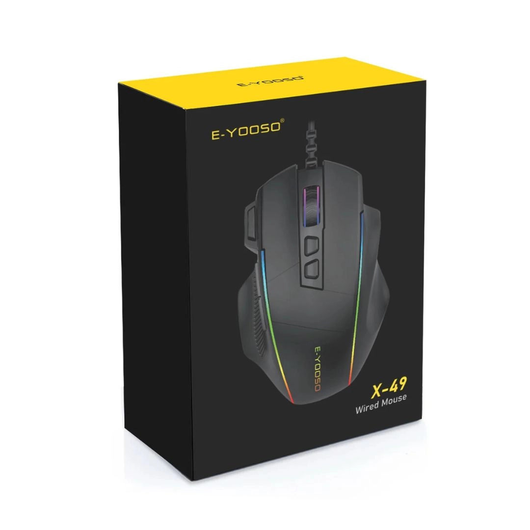 E-YOOSO X-49 RGB Wired Gaming Mouse with 6 DPI & Ergonomic Design - Image 5