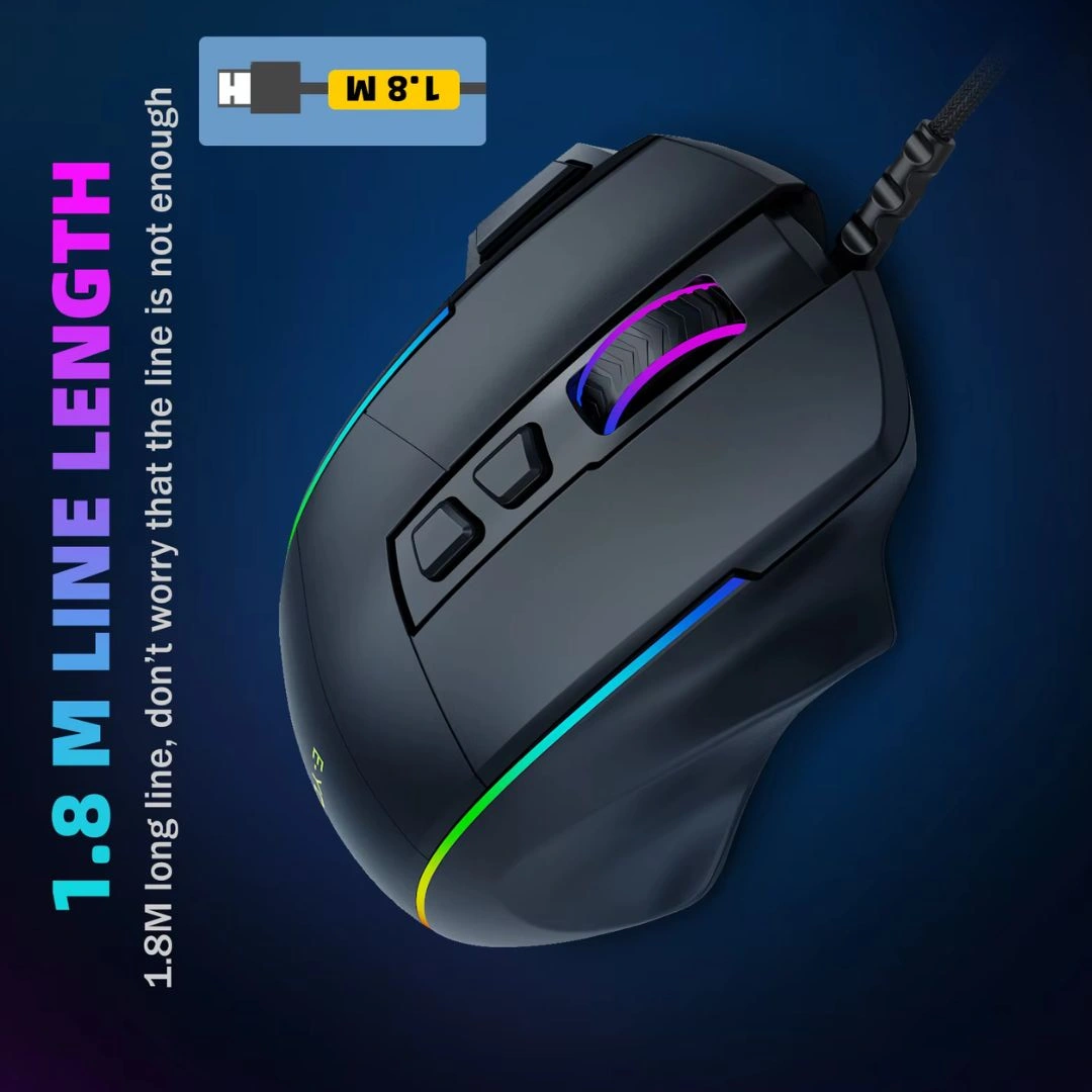 E-YOOSO X-49 RGB Wired Gaming Mouse with 6 DPI & Ergonomic Design - Image 3
