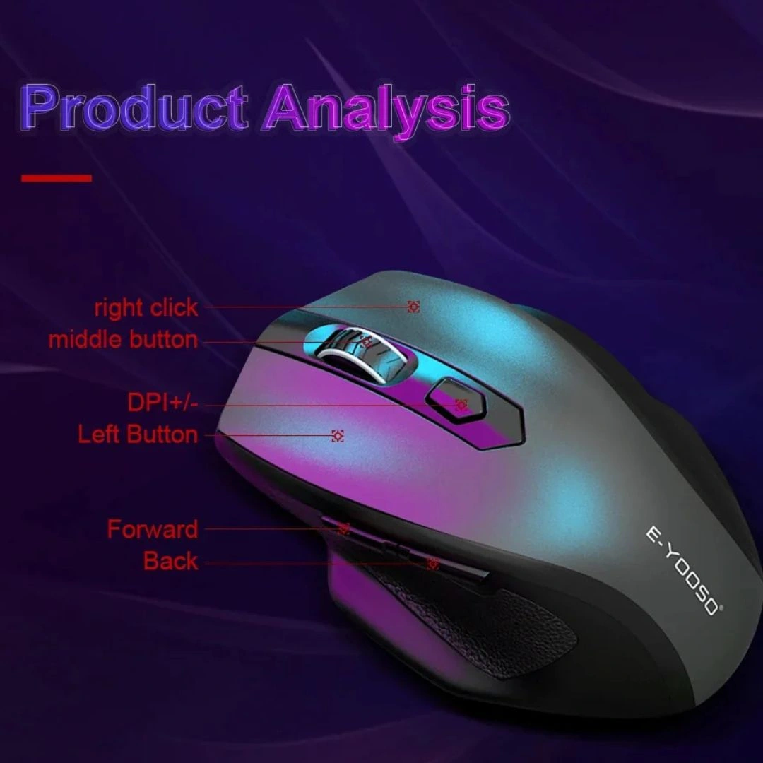 E-YOOSO E1141 Wireless Mouse with DPI Control & Sleep Mode - Image 4