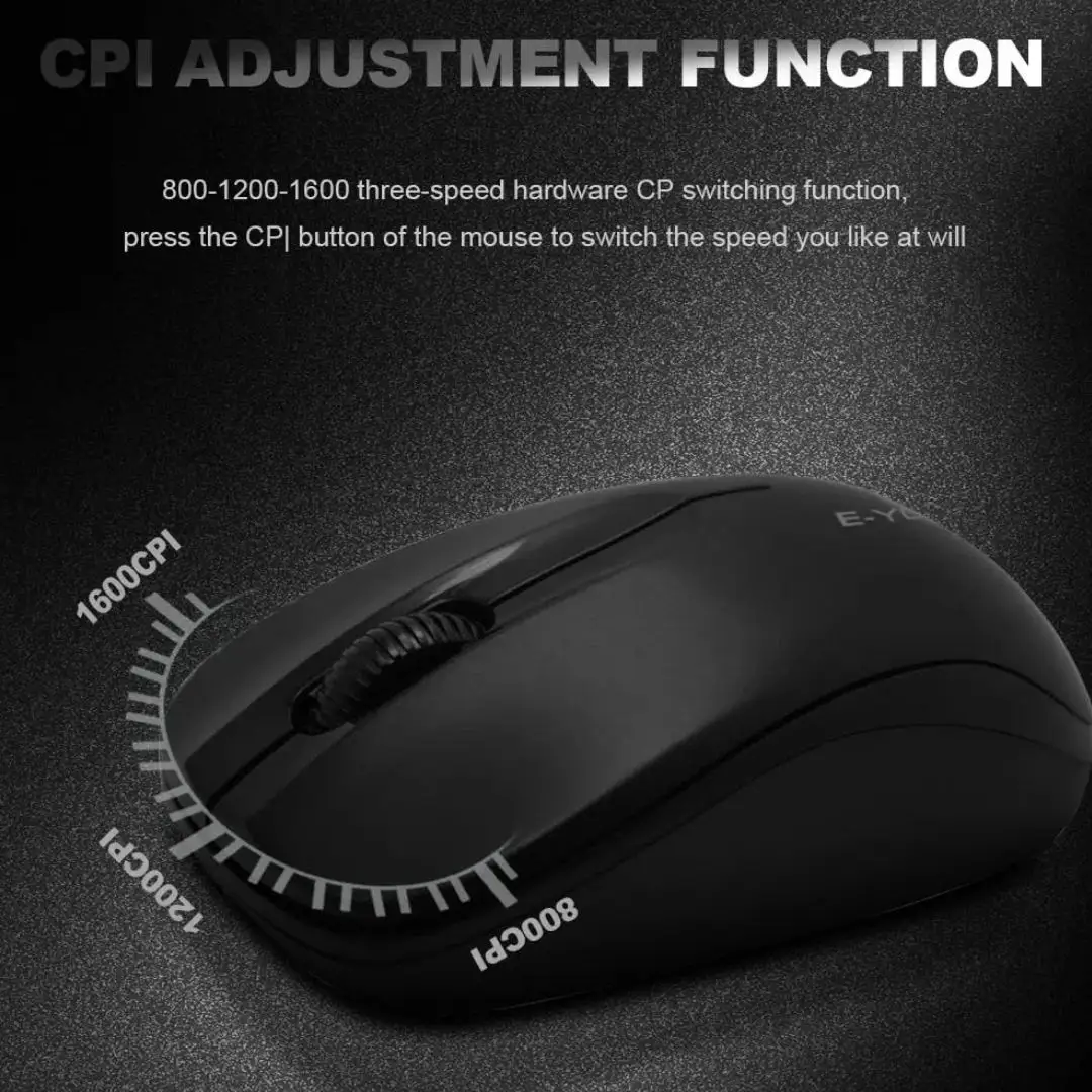 E-YOOSO E-1060 Wireless Mouse with 2.4GHz & CPI Control - Image 3