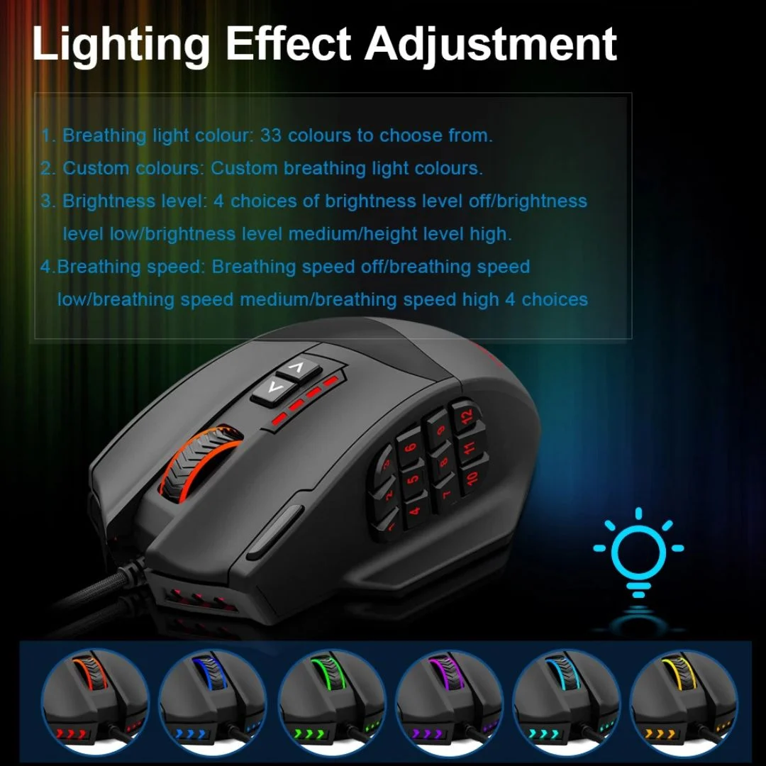 E-YOOSO X-39 RGB Gaming Mouse 16400 DPI Programmable - Image 2