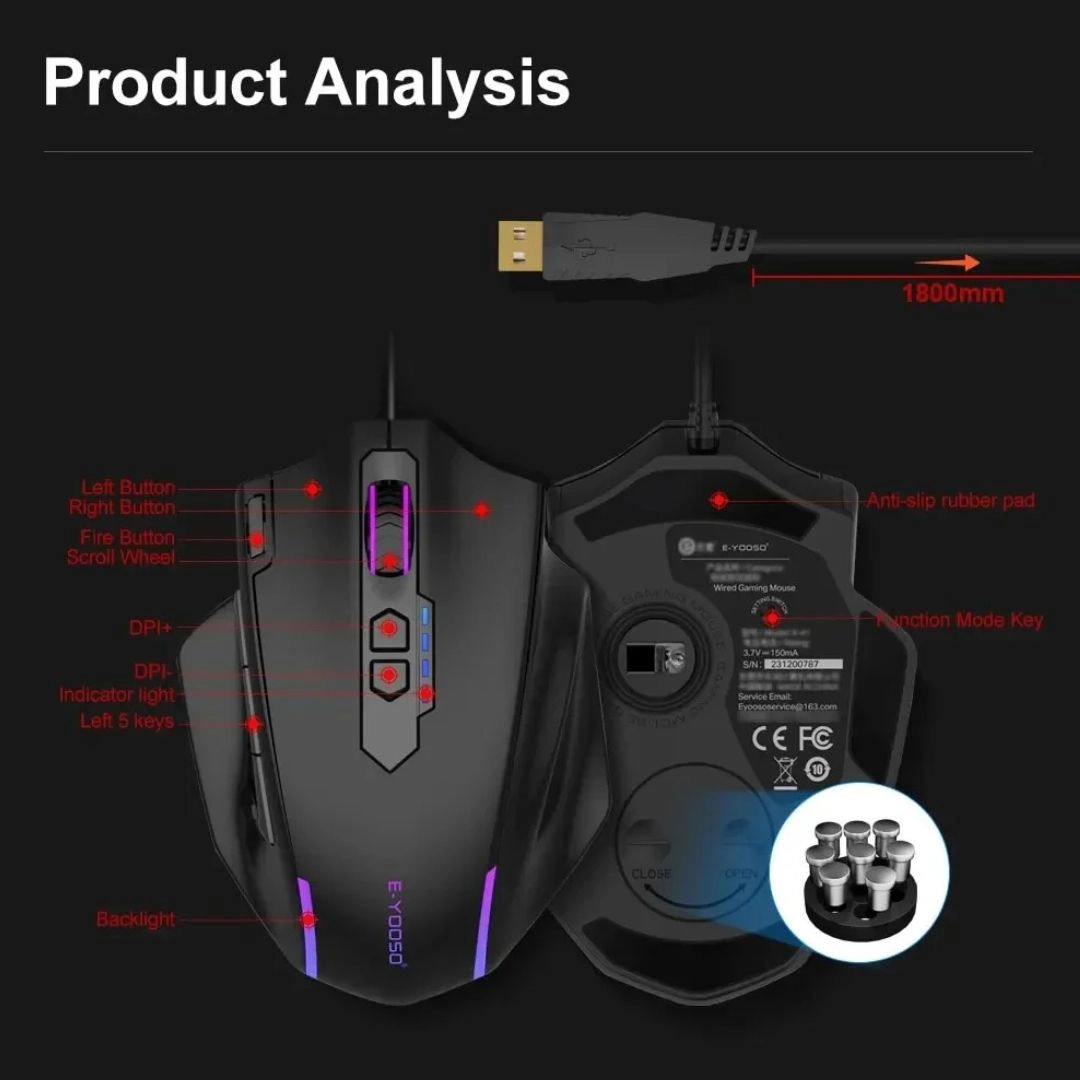 E-YOOSO X-41 RGB Wired Gaming Mouse - Image 2