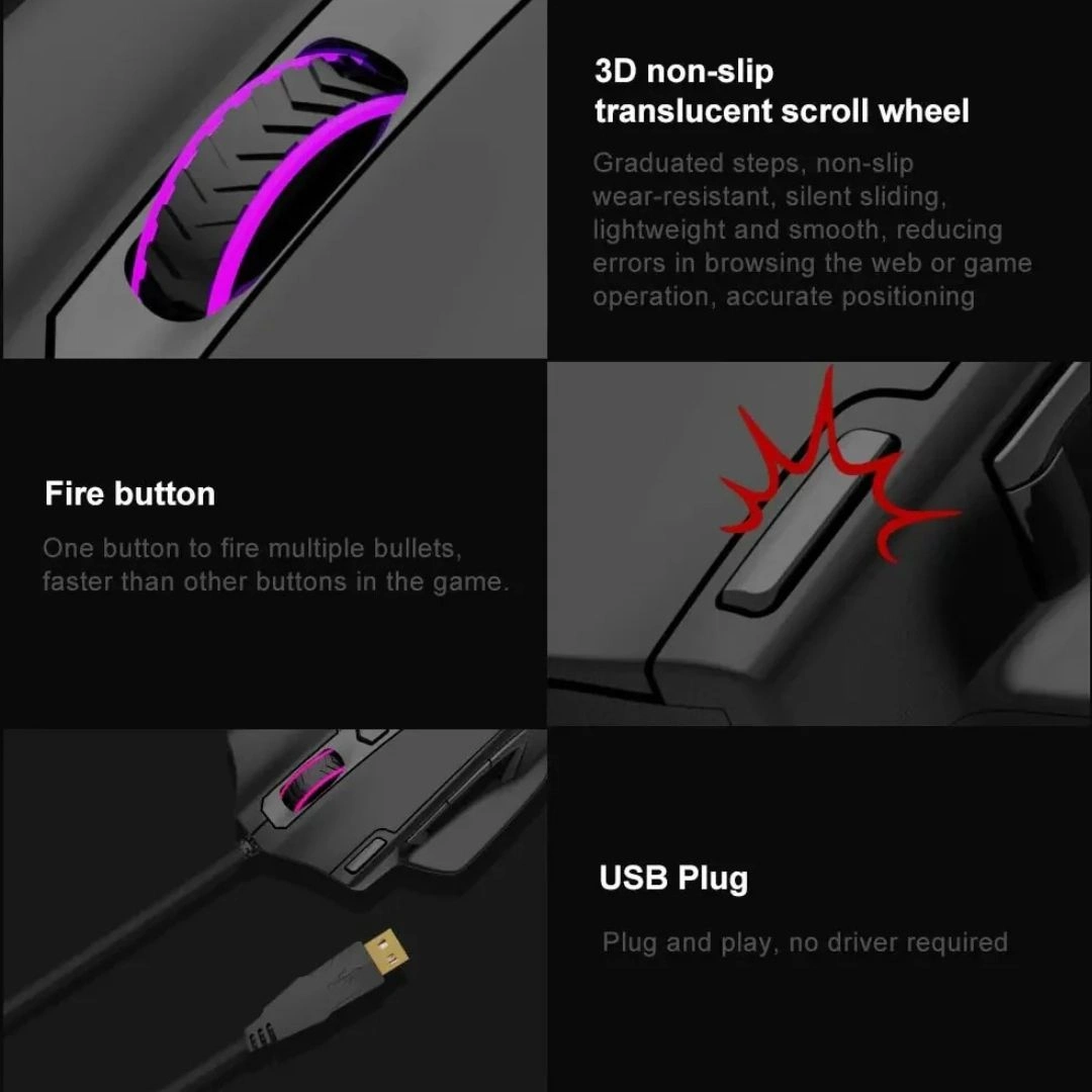 E-YOOSO X-41 RGB Wired Gaming Mouse - Image 3