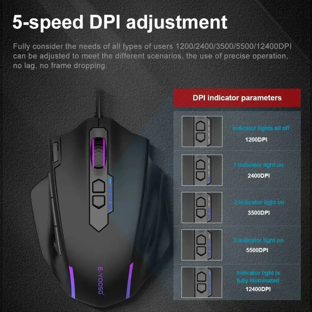 E-YOOSO X-41 RGB Wired Gaming Mouse - Image 4
