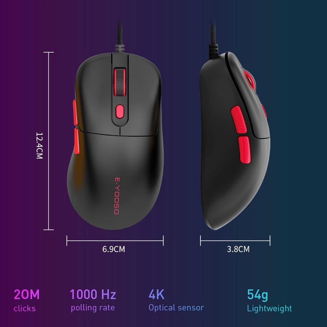 E-YOOSO X-51 Gaming Mouse with Adjustable DPI & Macro - Image 12