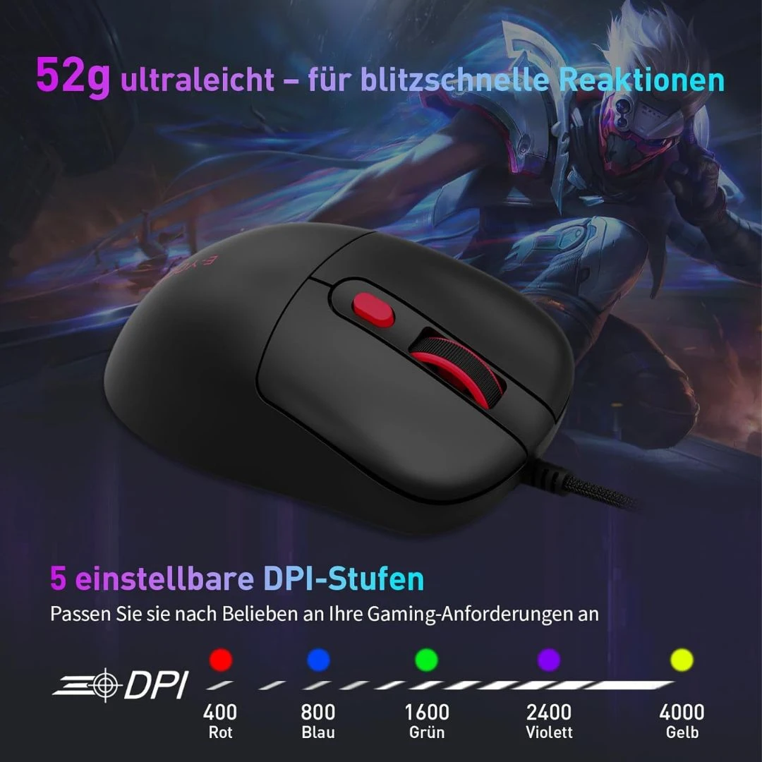 E-YOOSO X-51 Gaming Mouse with Adjustable DPI & Macro - Image 10