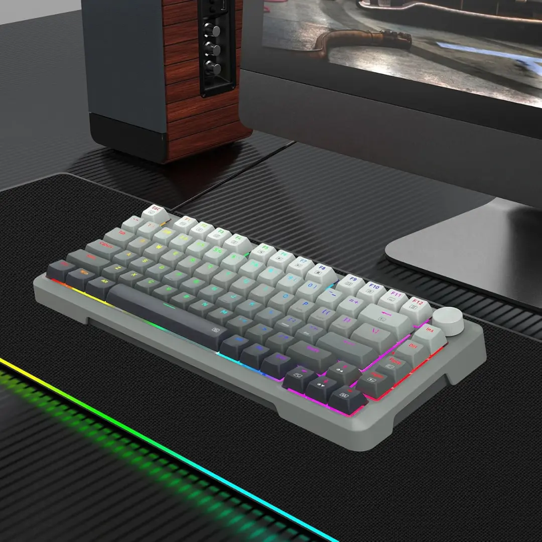 E-YOOSO HZ-82 RGB 82-Keys Wired Mechanical Keyboard Gradient Grey - Image 3