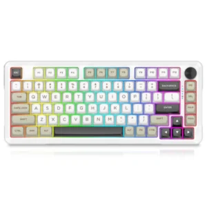 E-Yooso Z-82 RGB 81-Keys Tri-Mode Mechanical Keyboard White/Grey/Black