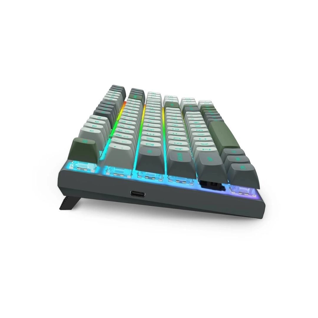 E-YOOSO HZ-94 RGB 94-Keys Wired Hot-Swappable Mechanical Keyboard Grey - Image 4