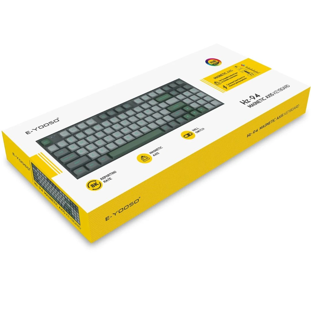 E-YOOSO HZ-94 RGB 94-Keys Wired Hot-Swappable Mechanical Keyboard Grey - Image 5