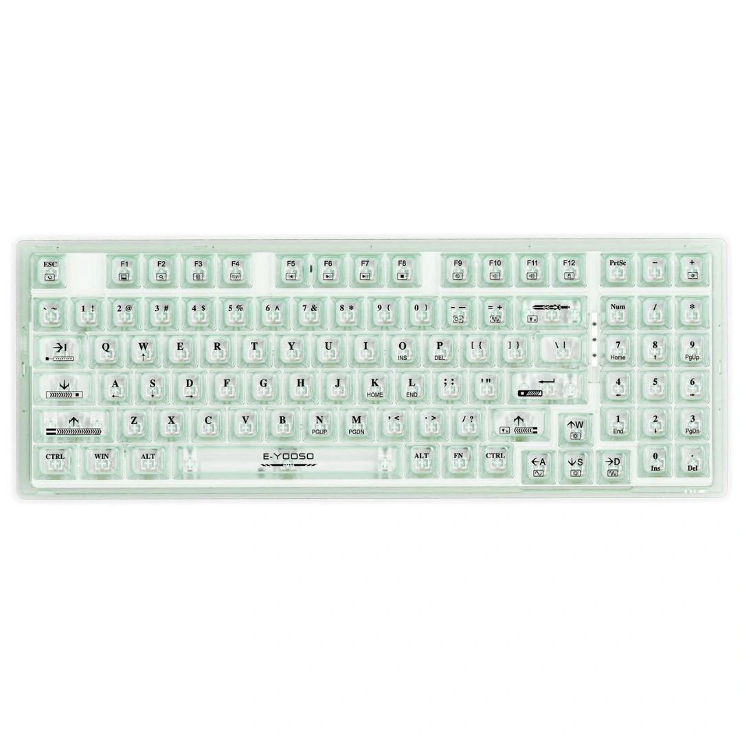 E-YOOSO Z94 94-Key Wired Mechanical Keyboard with Transparent LED Backlit Keys - Image 6