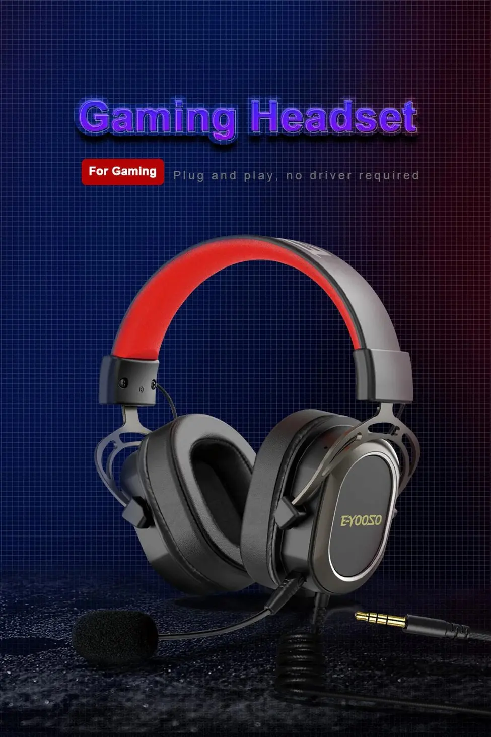 E-YOOSO H2722D Gaming Headphone 3.5mm Surround sound