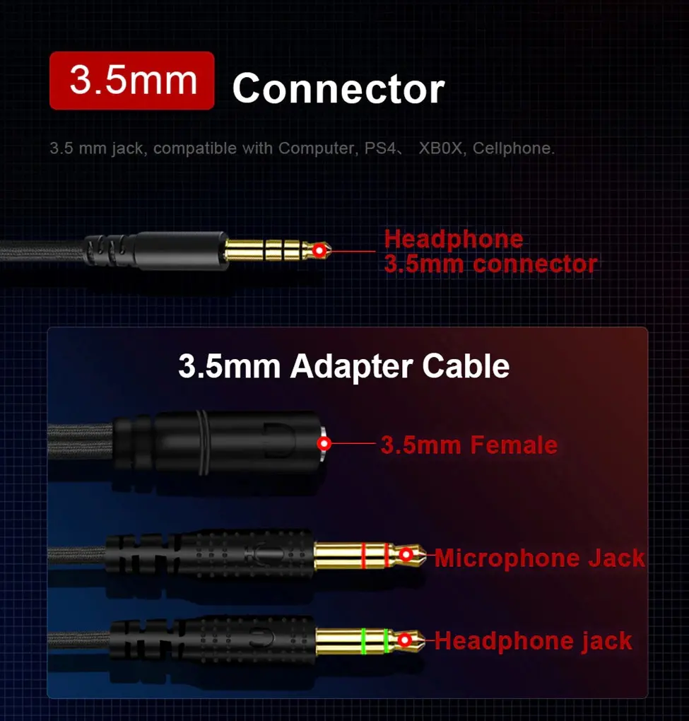 E-YOOSO H2722D Gaming Headphone 3.5mm Surround sound - Image 10