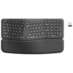 E-YOOSO E-757 Wireless Ergonomic Keyboard with Split Design, Detachable Wrist Rest & Multimedia Hotkeys